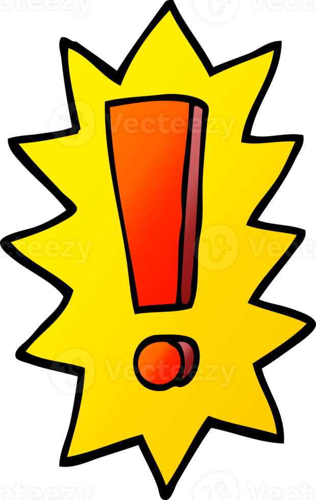gradient illustration cartoon exclamation mark png