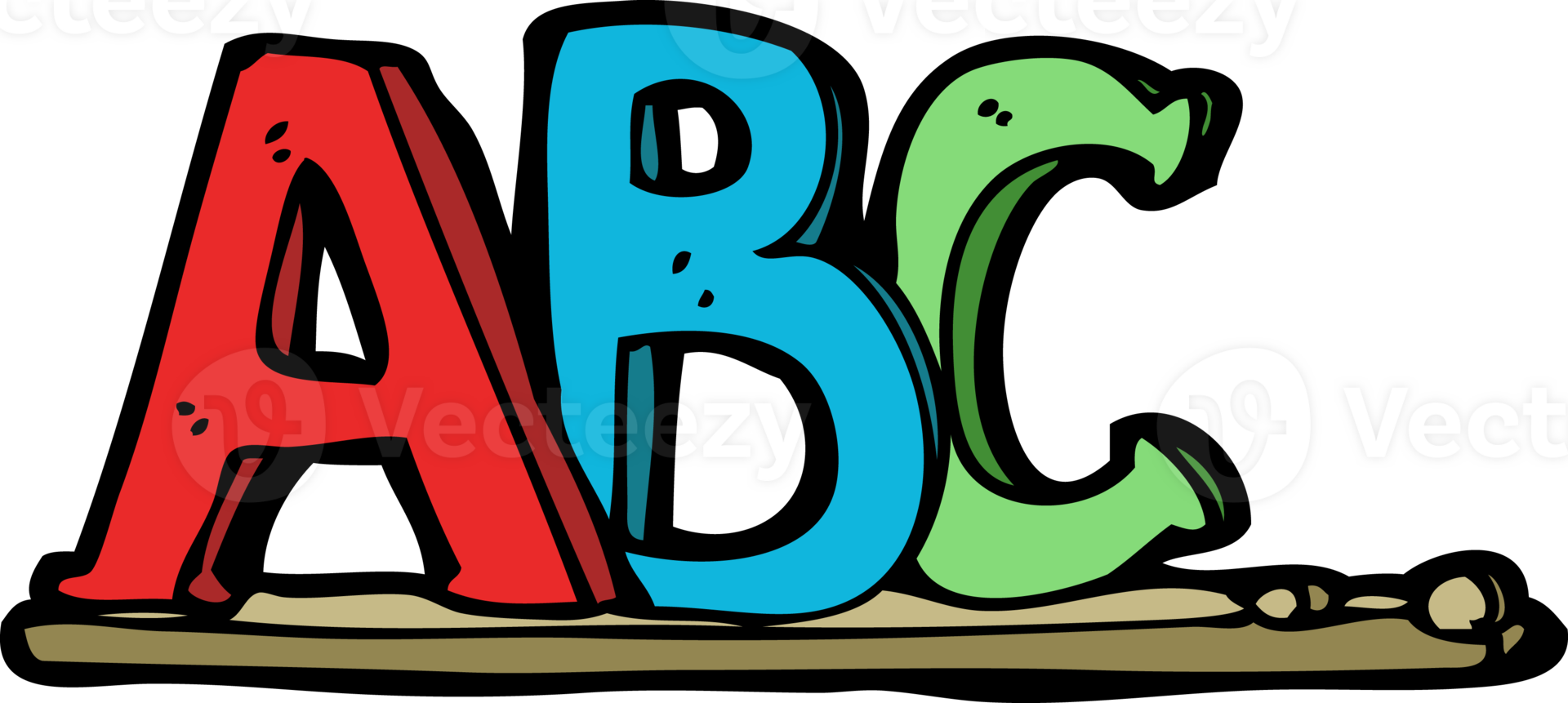 cartoon ABC letters png