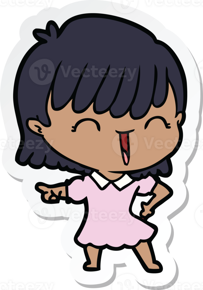 sticker of a cartoon woman png