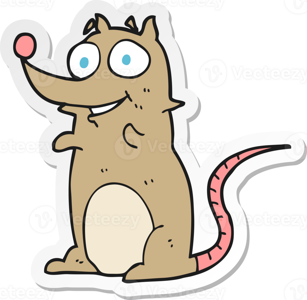 sticker of a cartoon mouse png