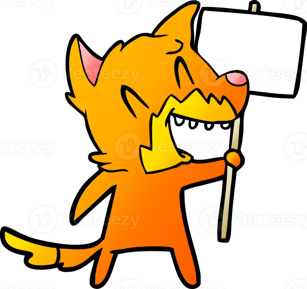 laughing fox cartoon png