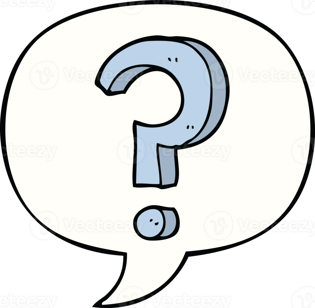 cartoon question mark with speech bubble png