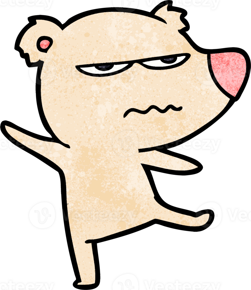 annoyed bear cartoon pointing png