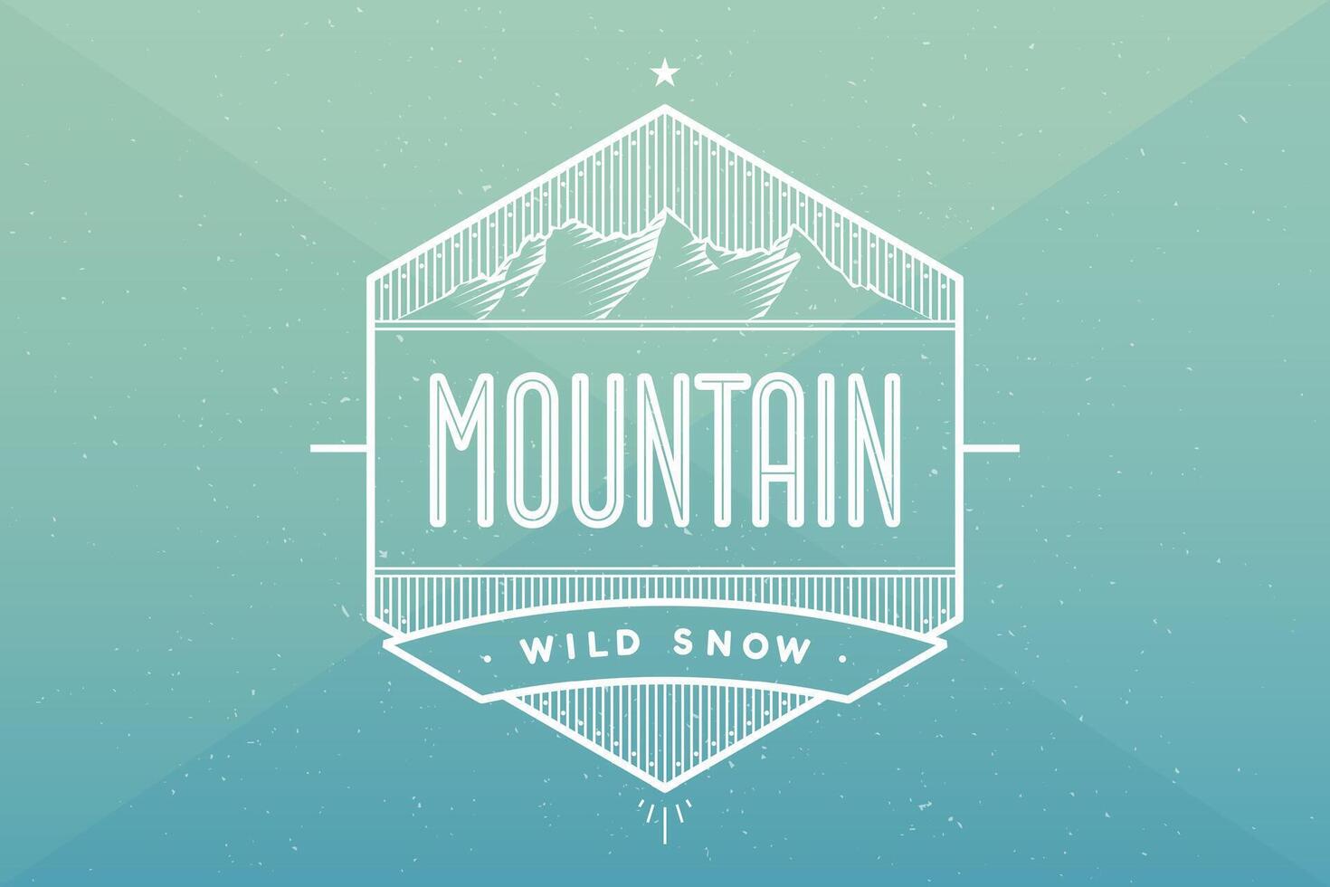 Logo badge for creative design project. Label related to mountain theme. illustration. vector