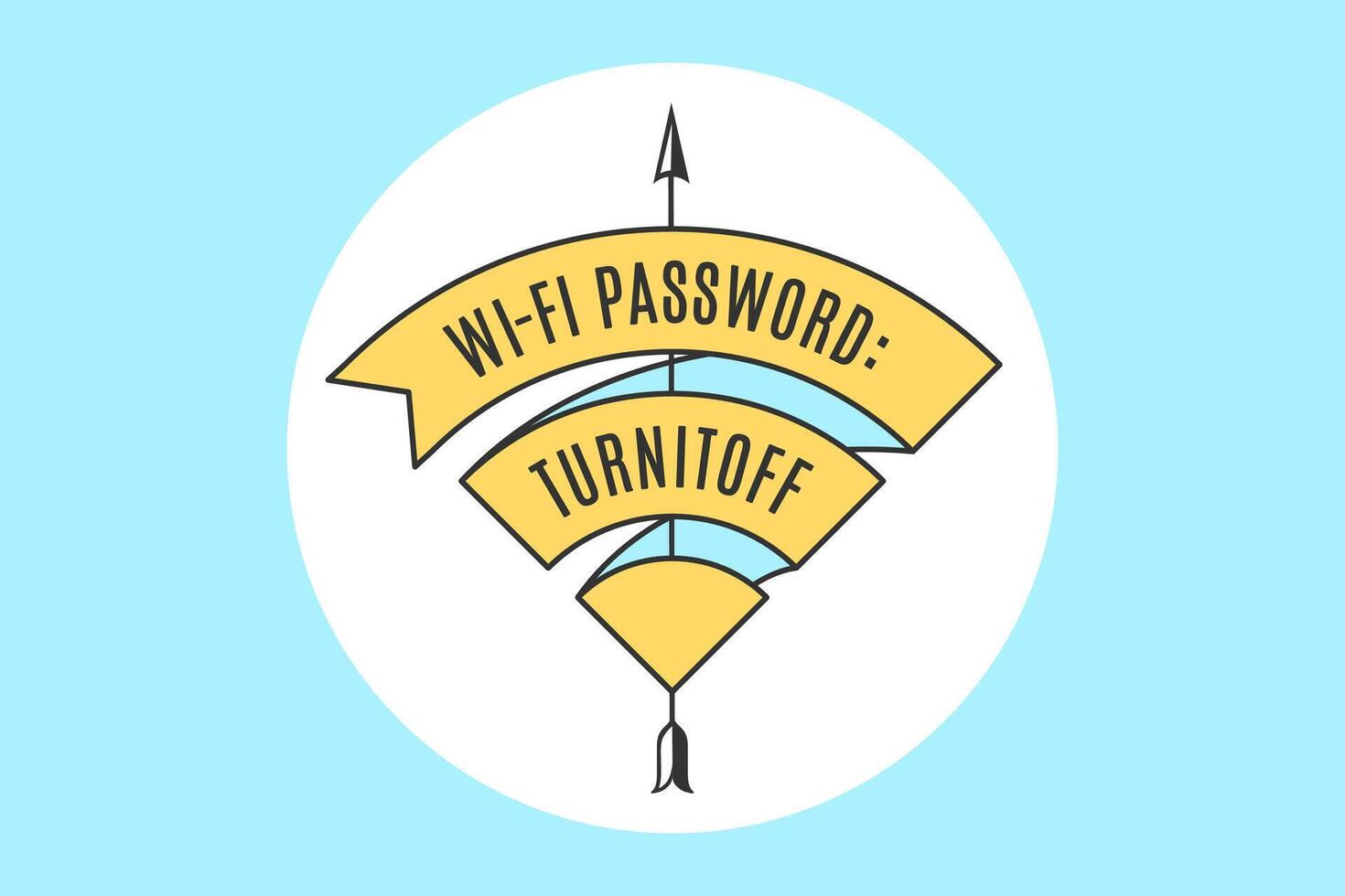 Vintage ribbon WiFi sign for free wi-fi in cafe or restaurant vector