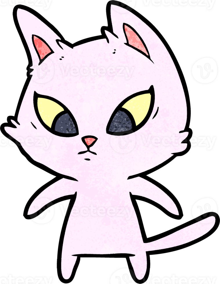 confused cartoon cat png