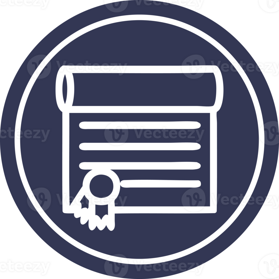 diploma certificate circular icon symbol png