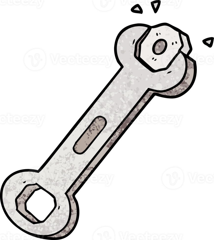 cartoon spanner turning nut png