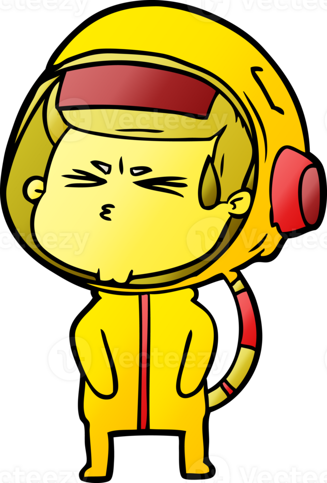 cartoon stressed astronaut png