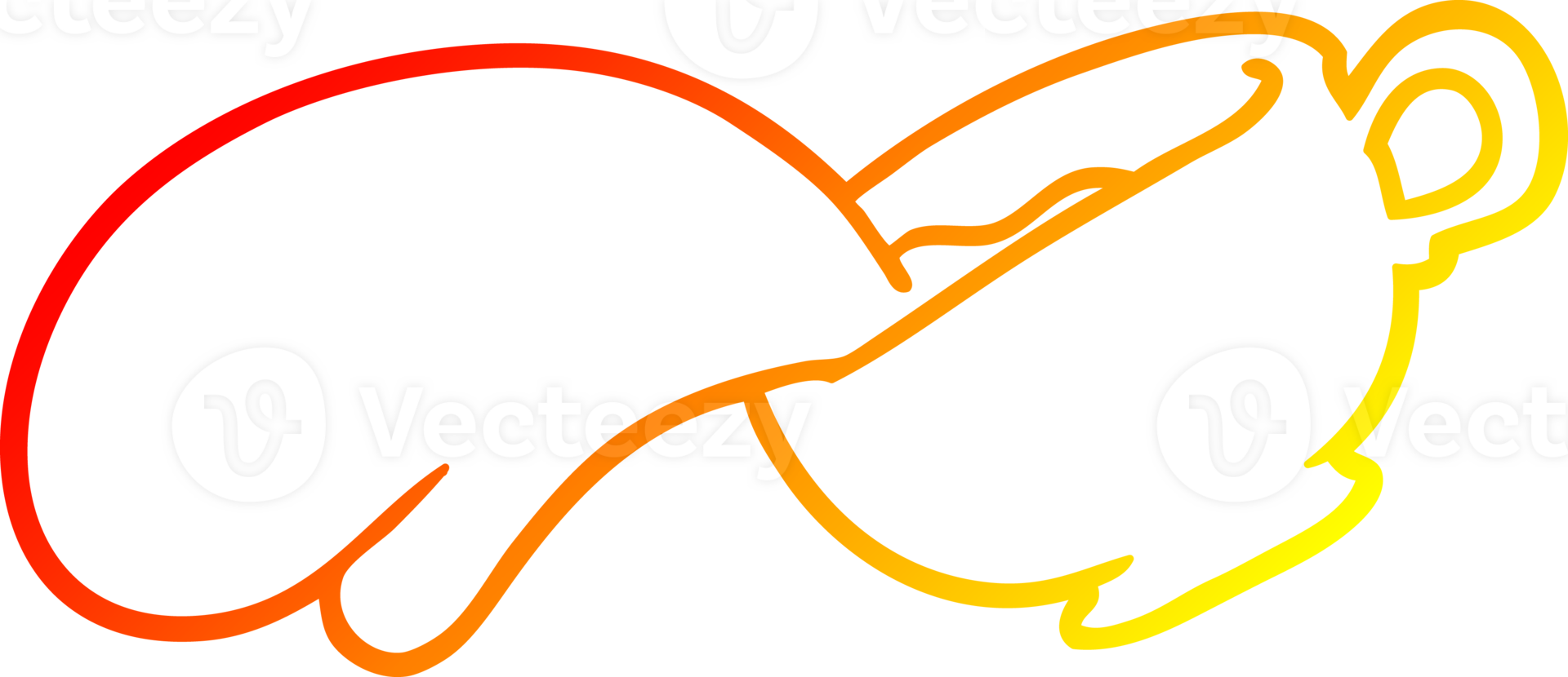 warm gradient line drawing of a mug of coffee png