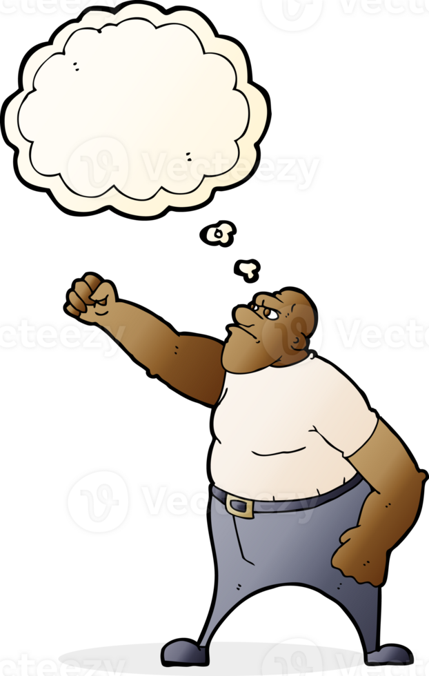 cartoon angry man with thought bubble png