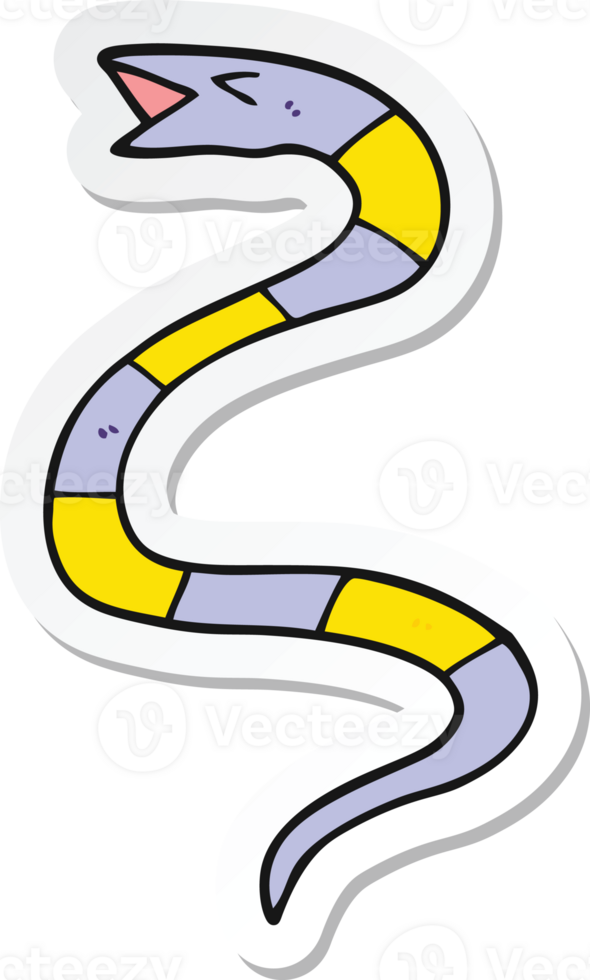 sticker of a cartoon snake png