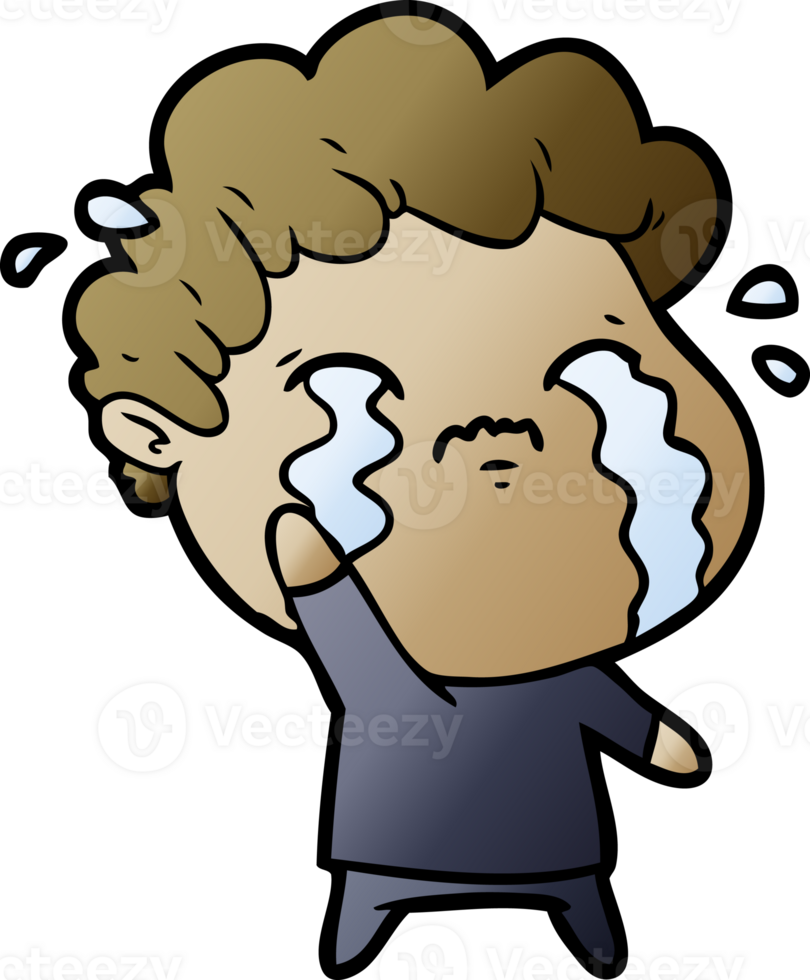 cartoon man crying png