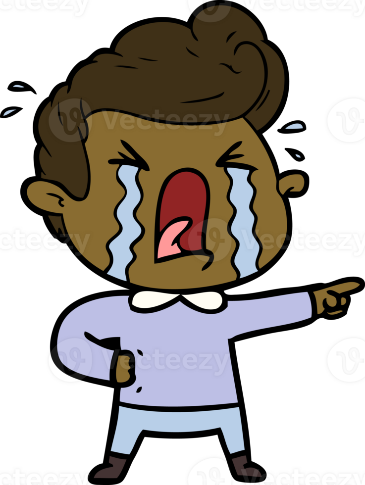 cartoon crying man png