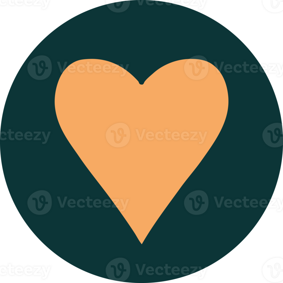 iconic tattoo style image of a heart png