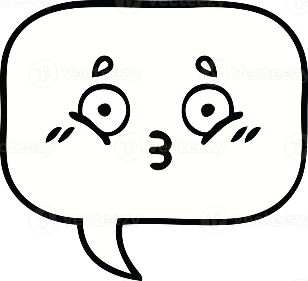 cute cartoon of a speech bubble png