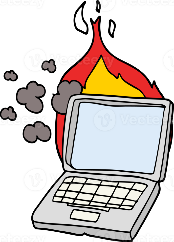 cartoon broken laptop computer png