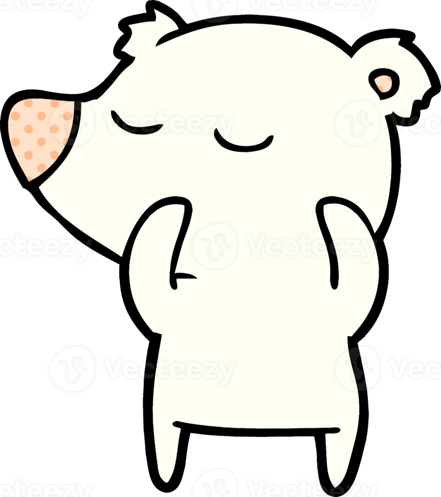 happy cartoon polar bear png