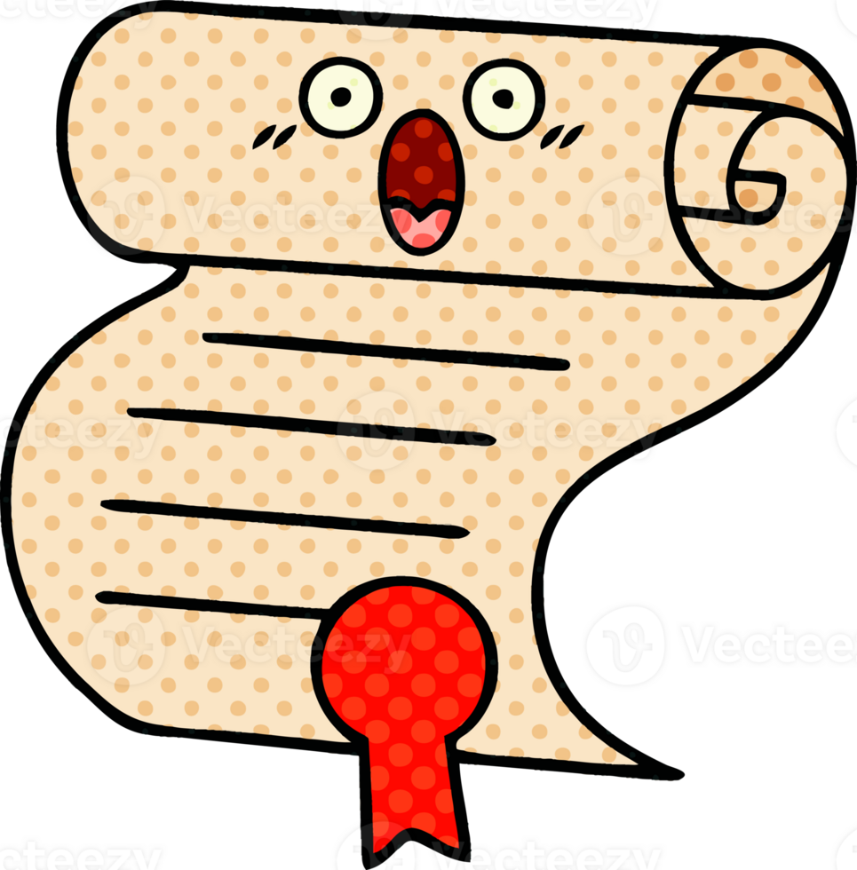 comic book style cartoon of a contract png