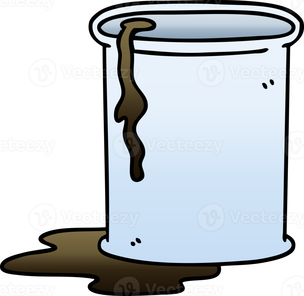gradient shaded quirky cartoon barrel of oil png