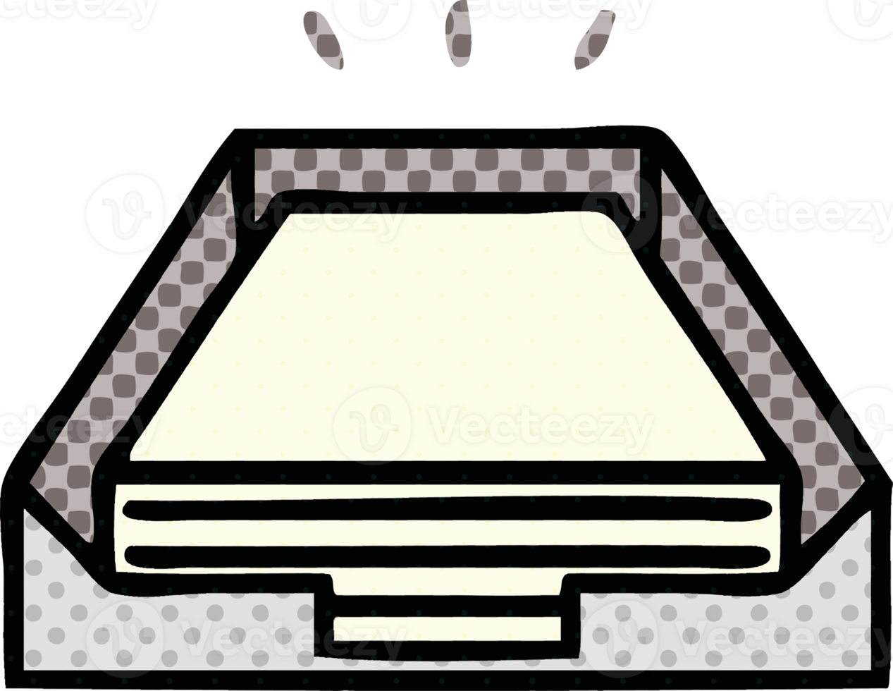 comic book style cartoon of a in box png