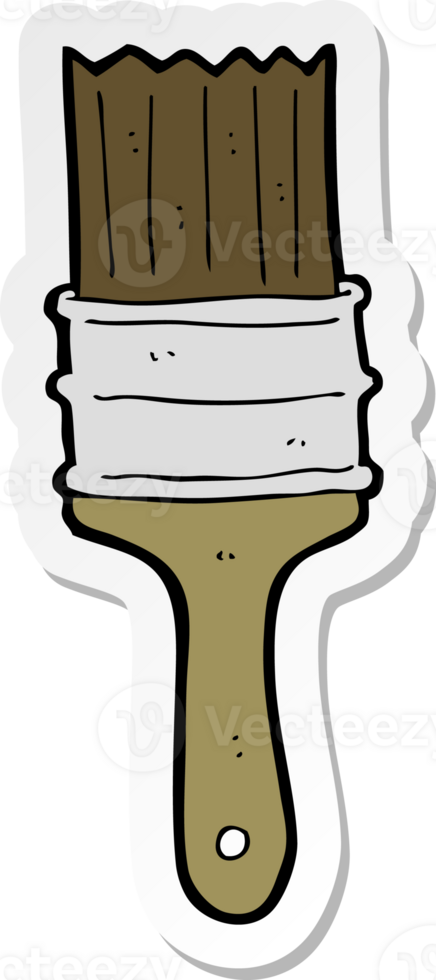 sticker of a cartoon paint brush png