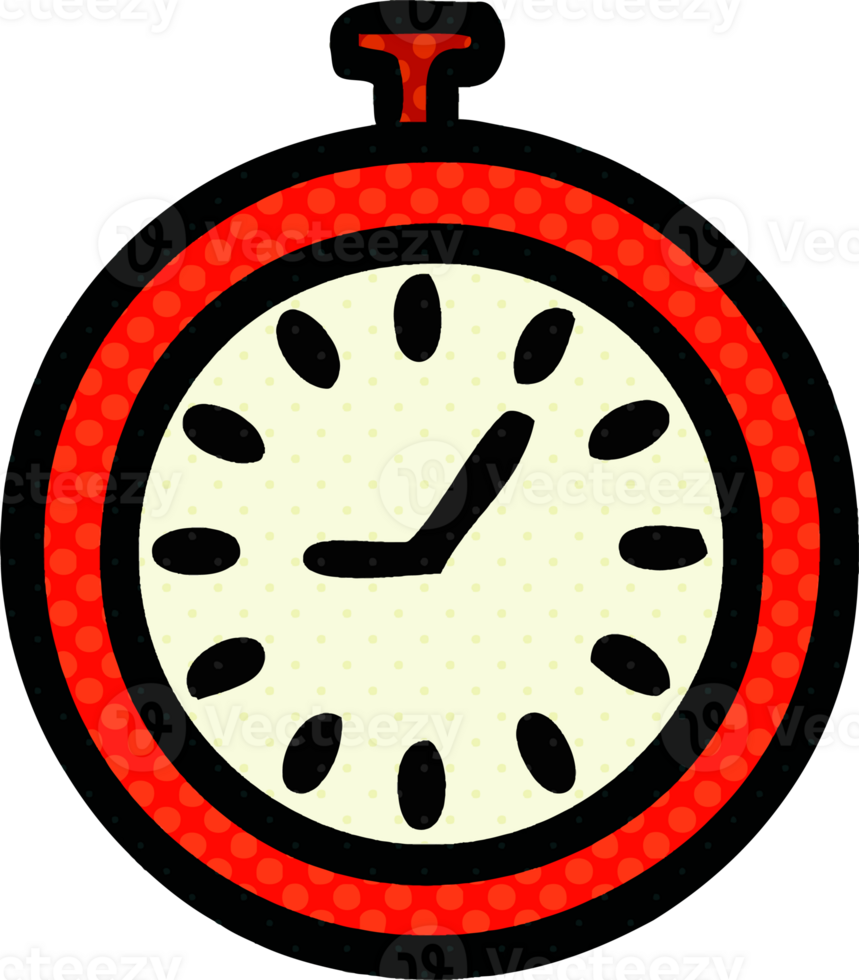 comic book style cartoon of a time stopper png
