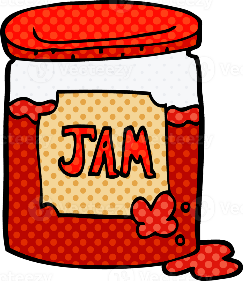 cartoon doodle jam pot png