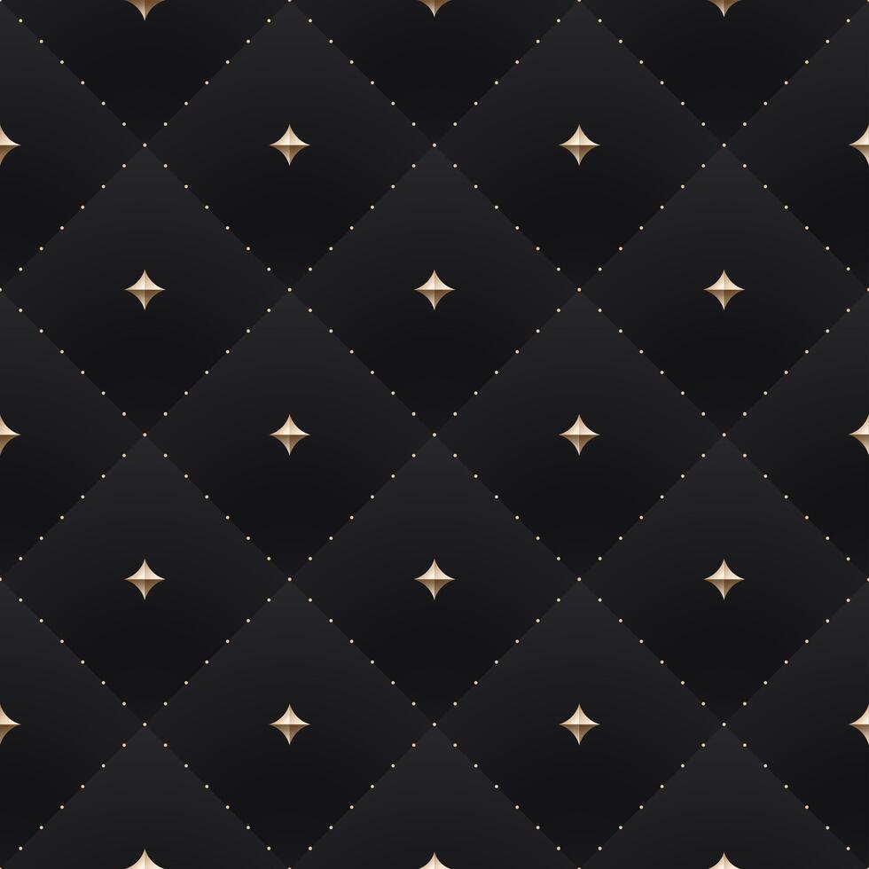 Seamless luxury dark black pattern and background vector