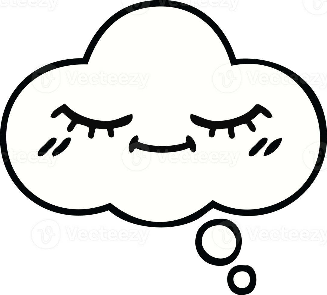 cute cartoon of a thought bubble png