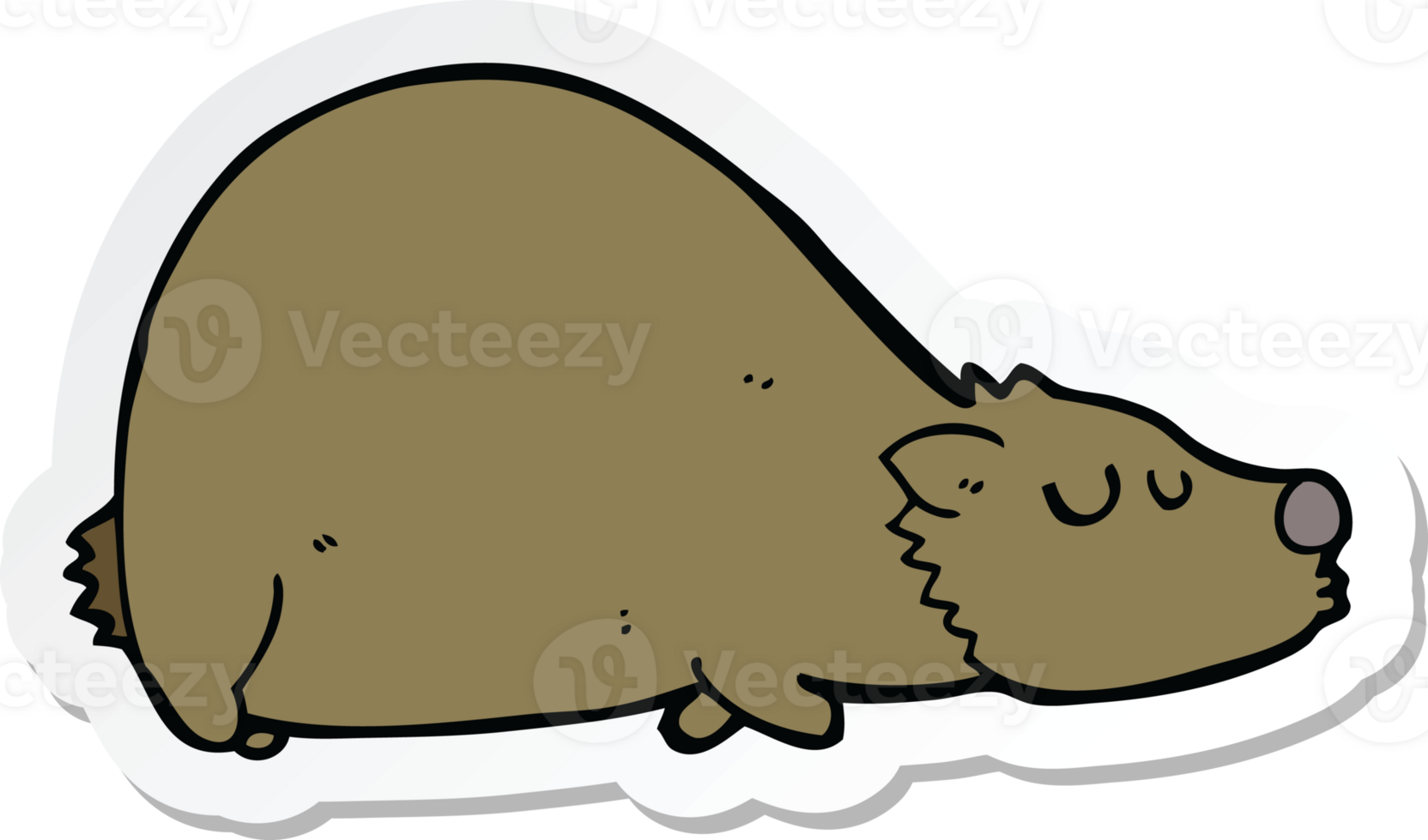 sticker of a cartoon bear png