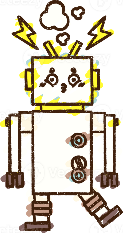 Robot Chalk Drawing png