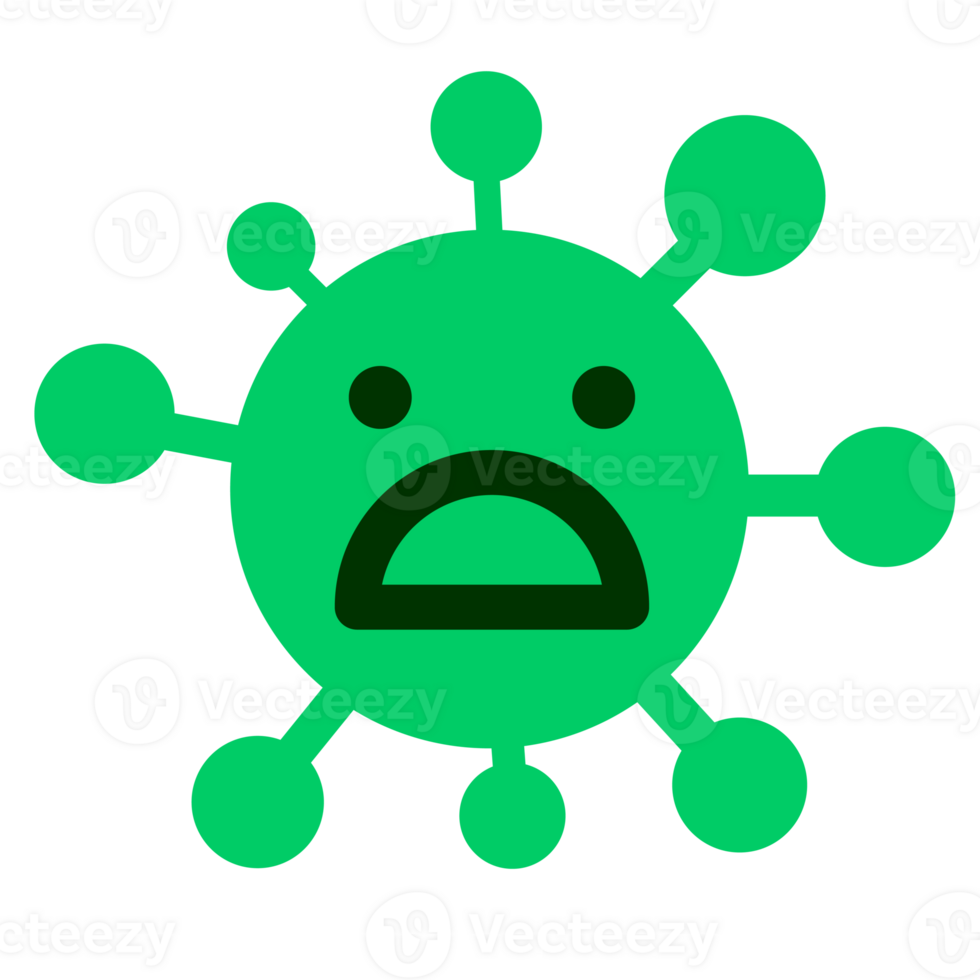 simple shocked virus png