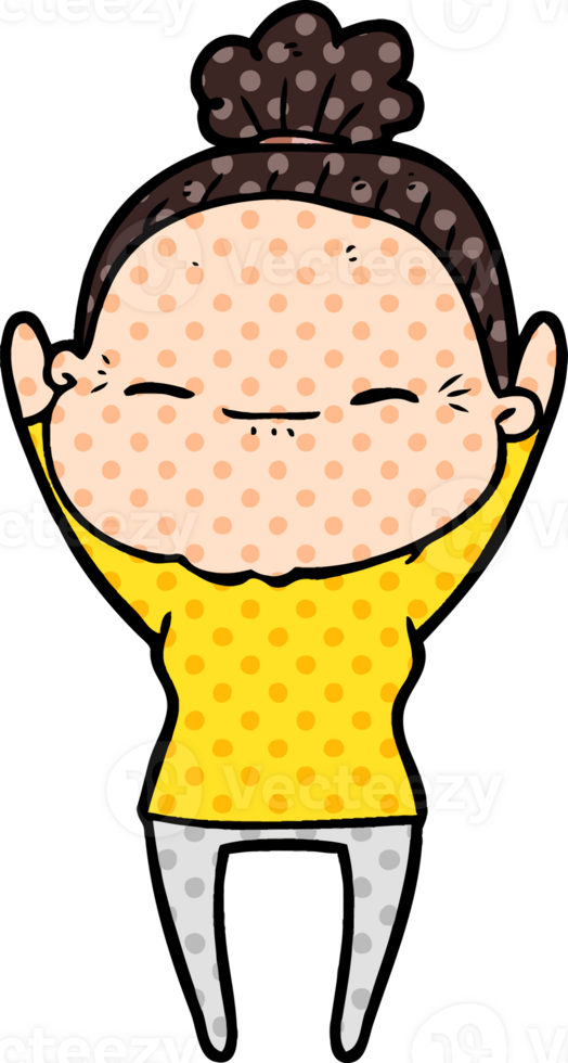 cartoon peaceful old woman png