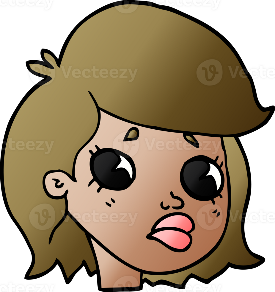 cartoon doodle sad girl png