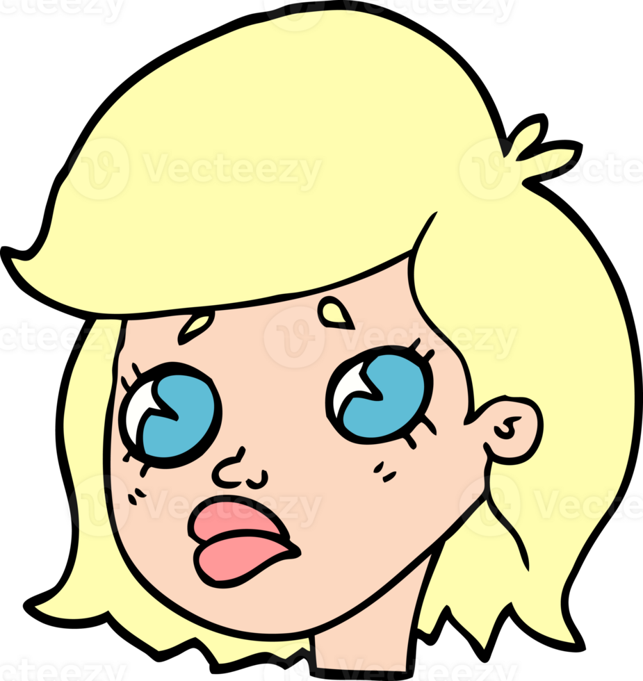 cartoon doodle of a sad girl png