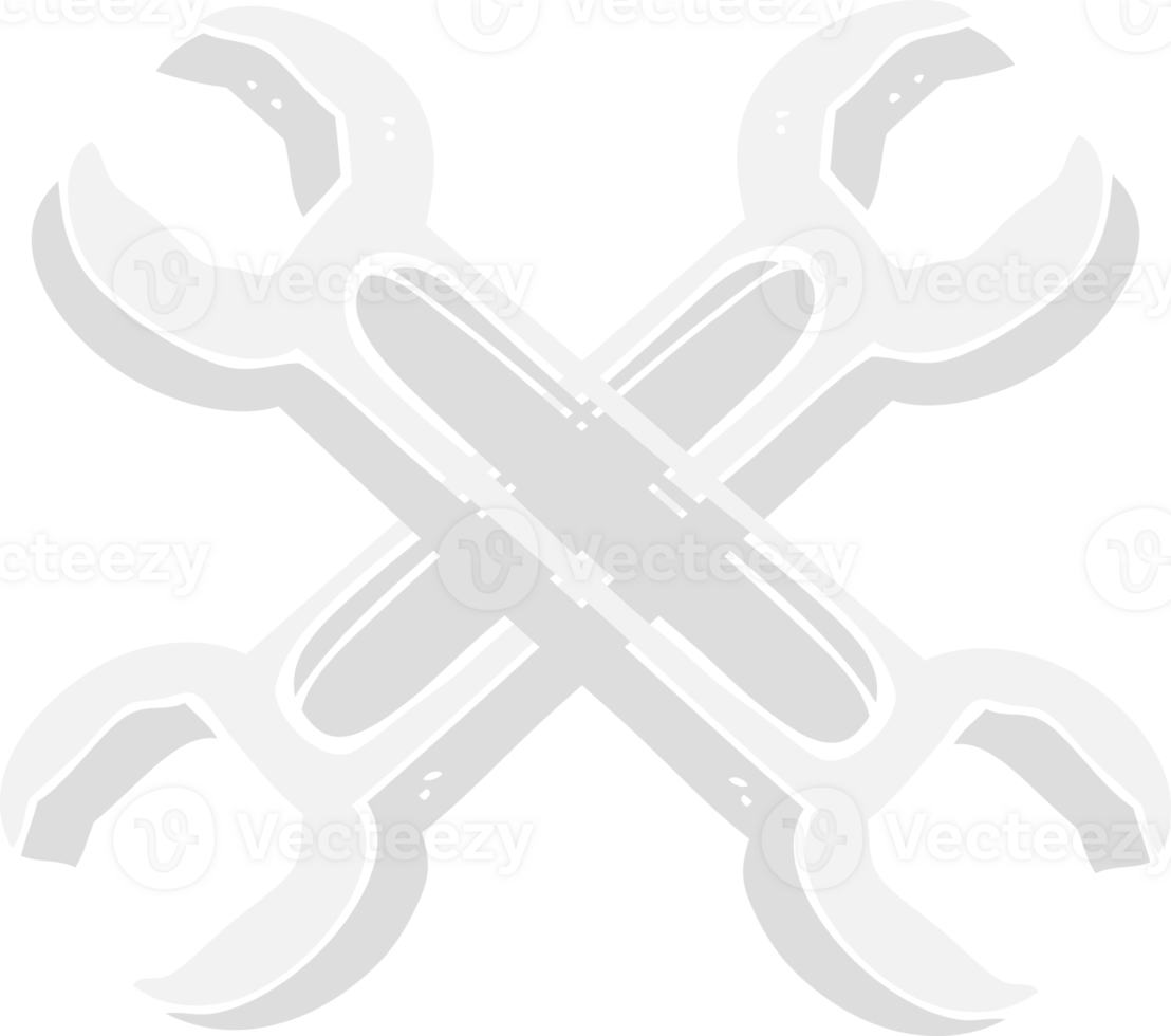 flat color illustration of spanners png