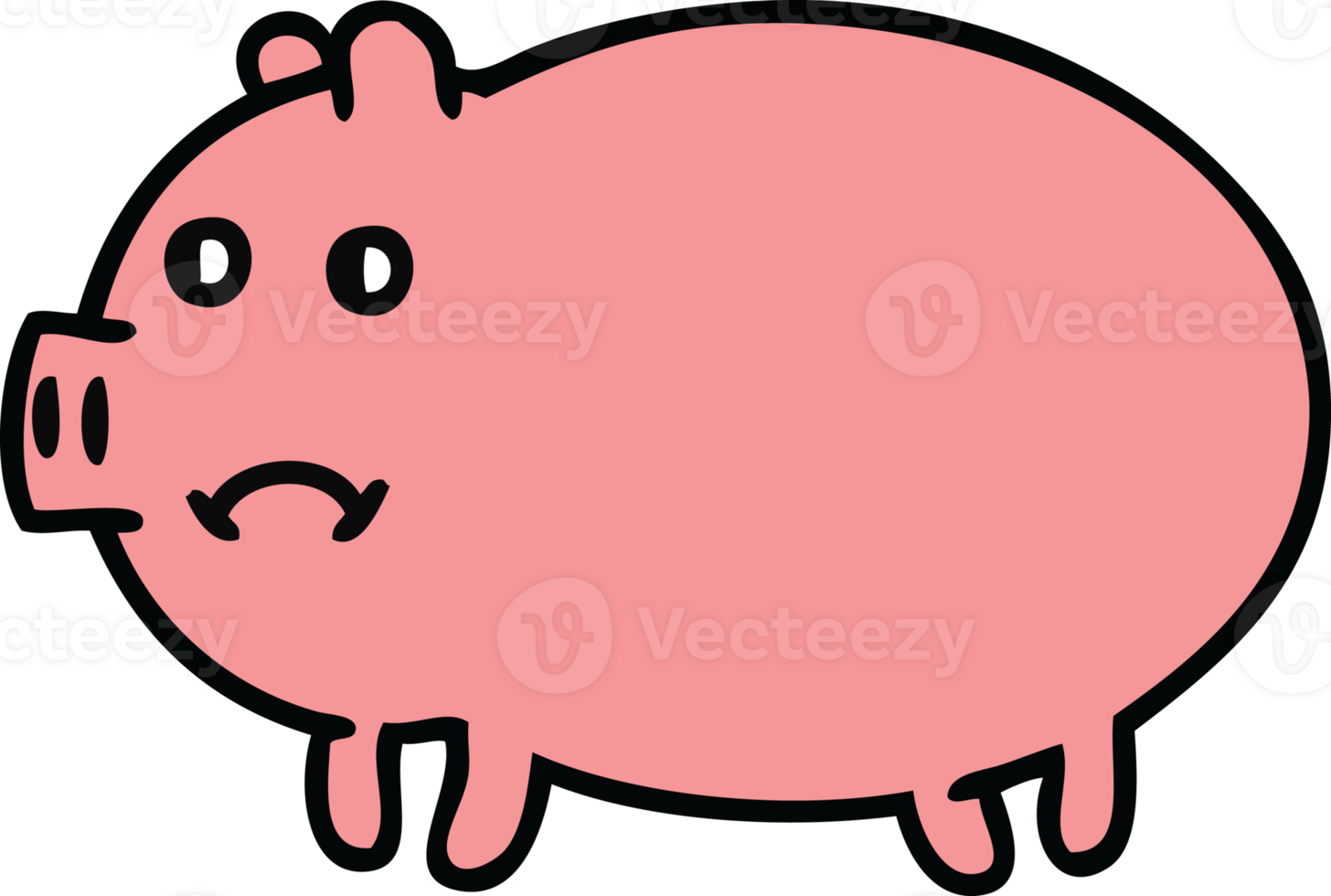 cute cartoon of a pig png