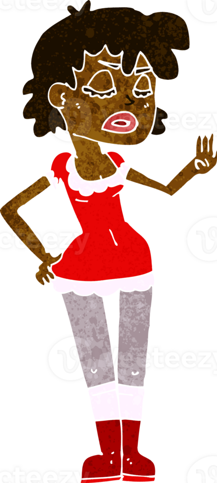 cartoon woman making dismissive gesture png
