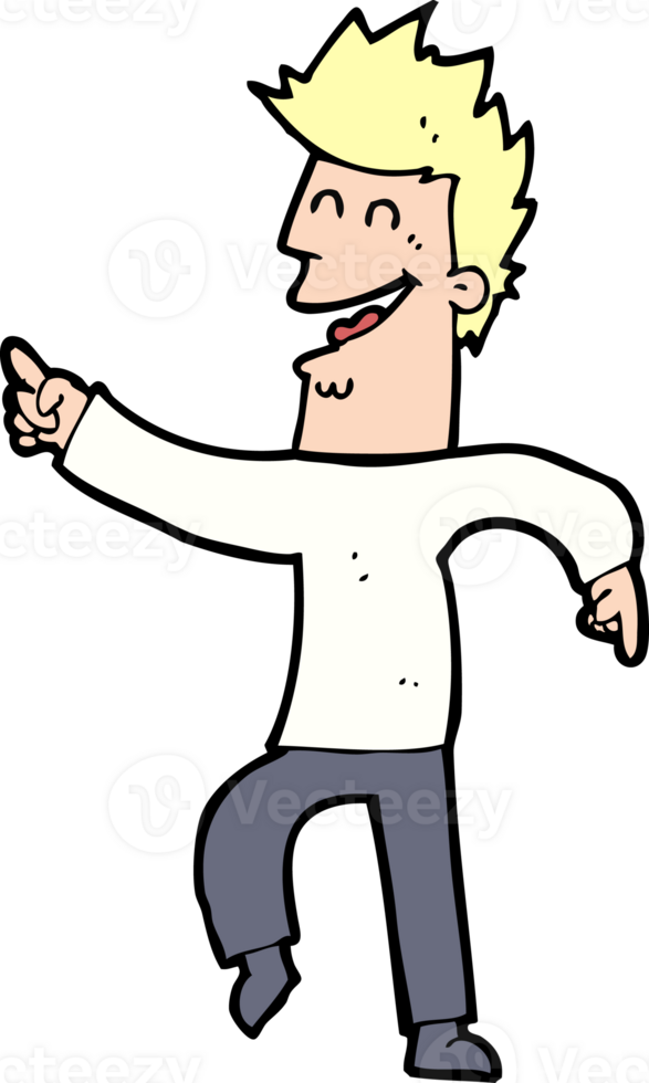 cartoon man pointing and laughing png