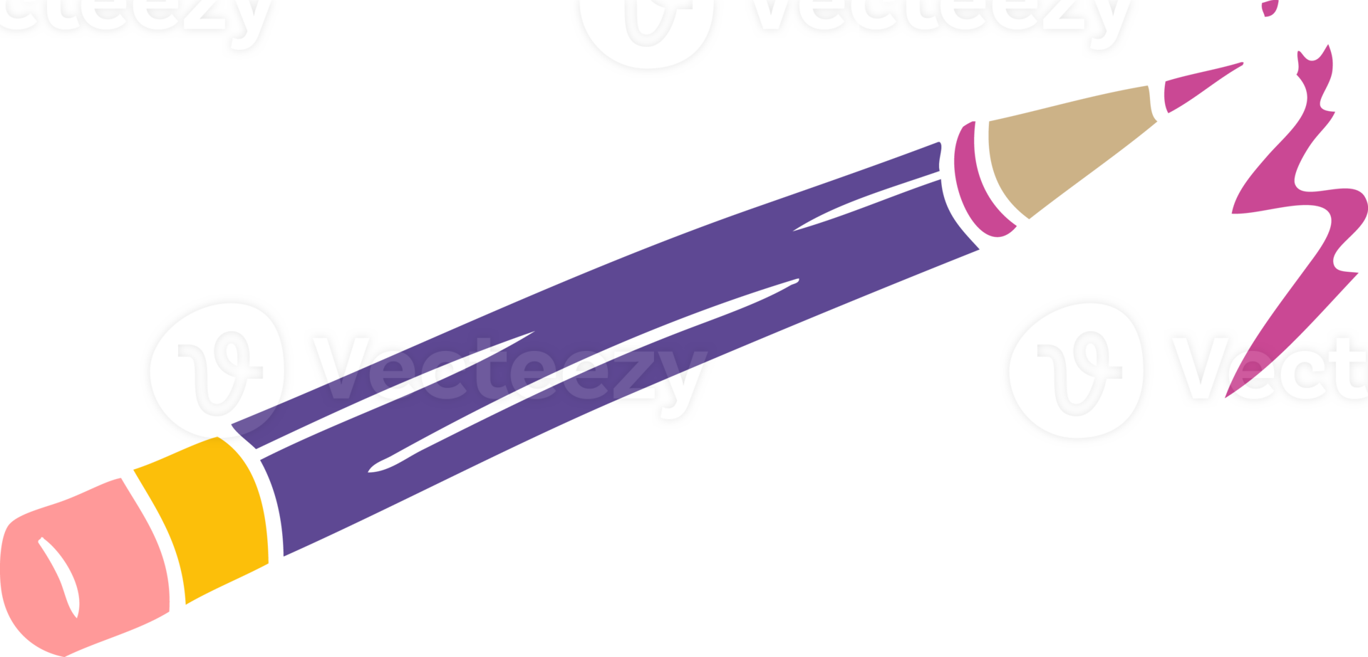 hand drawn cartoon doodle of a coloured pencil png