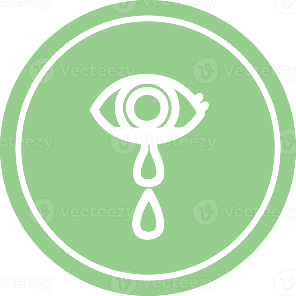 crying eye circular icon symbol png