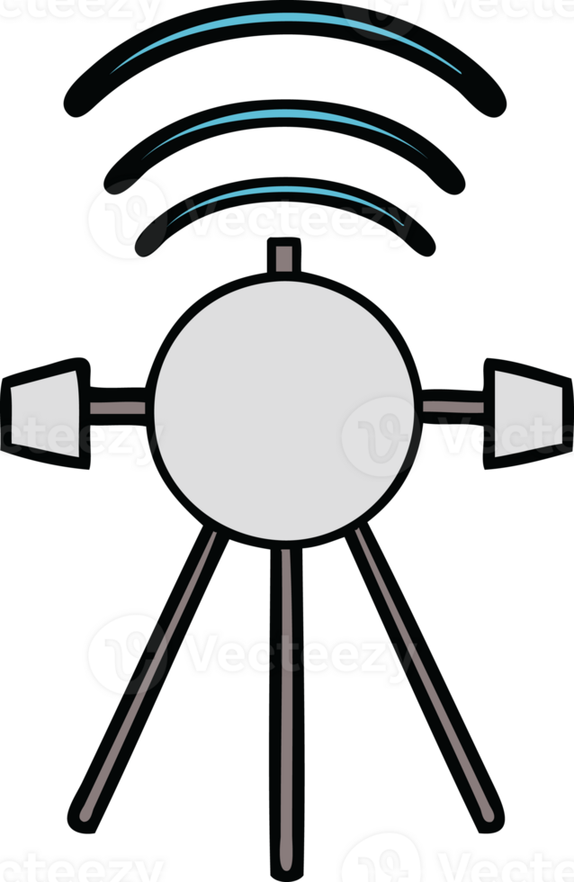 cute cartoon of a satellite png