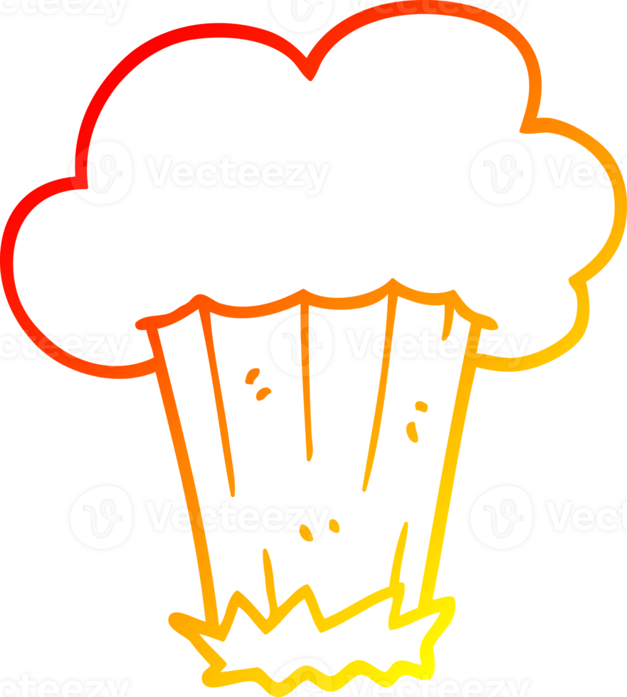 warm gradient line drawing of a cartoon big bang png