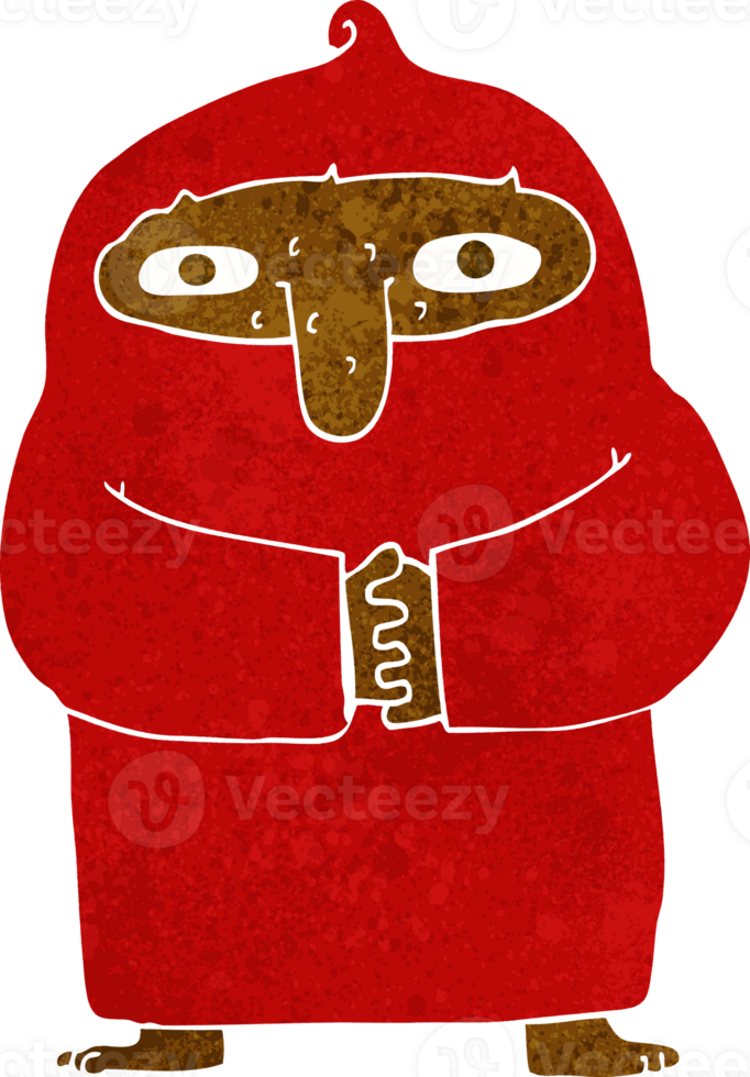 cartoon monk in robe png