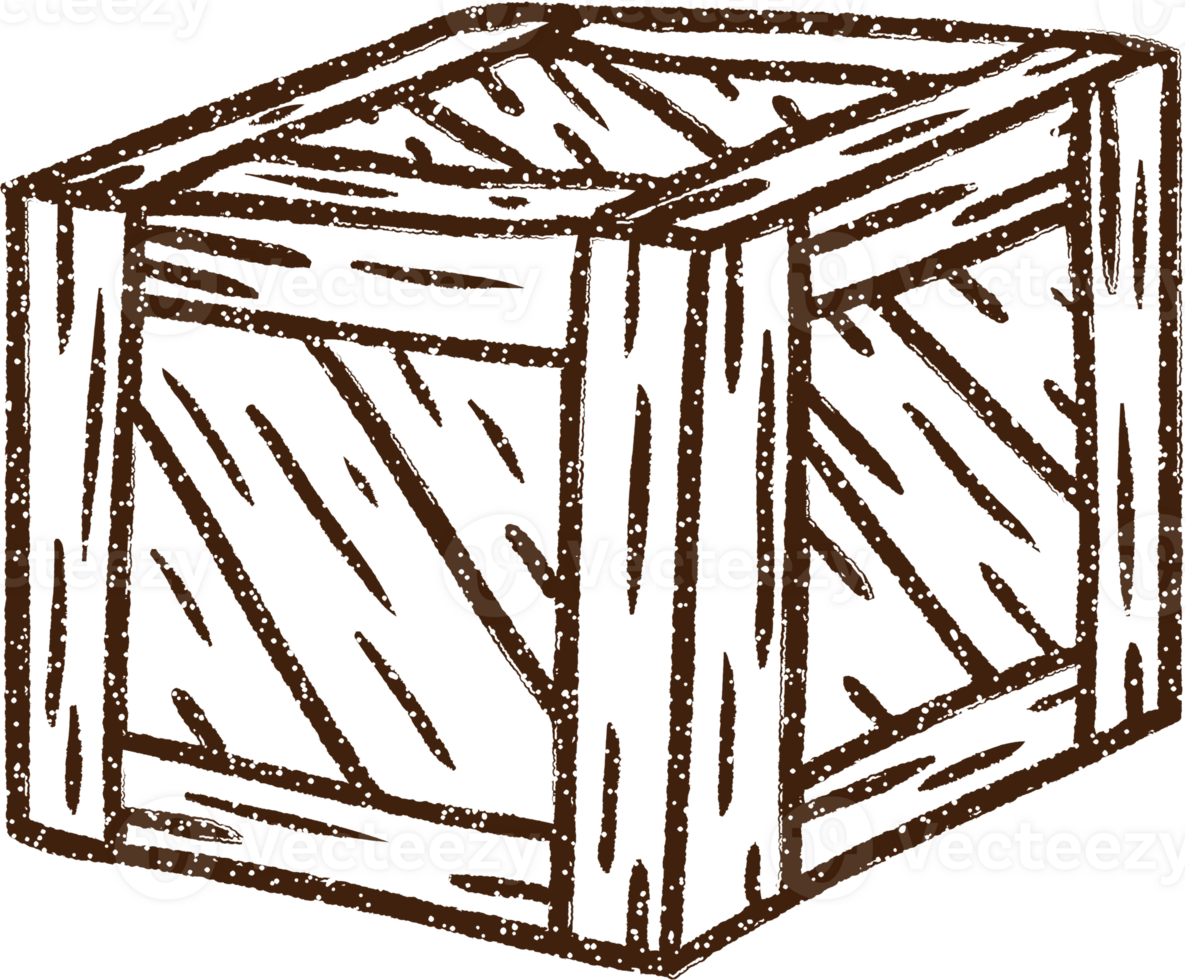 Crate Charcoal Drawing png