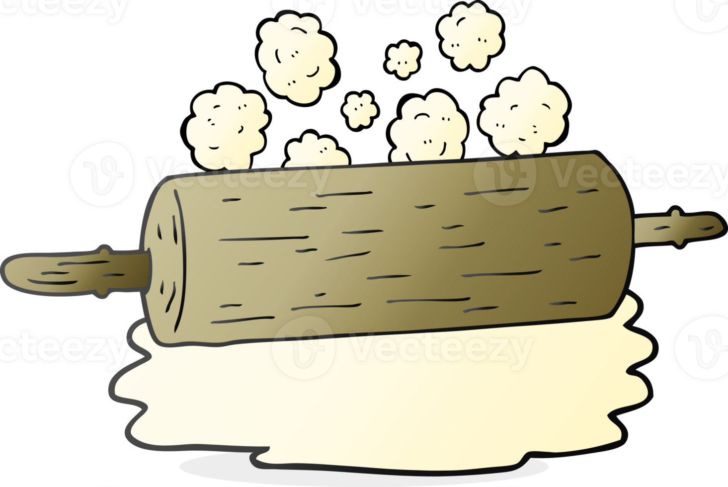 hand drawn cartoon rolling pin png