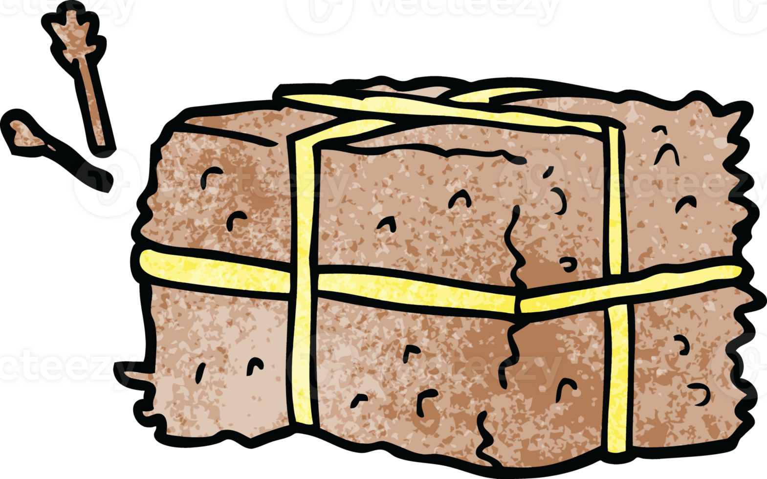 cartoon doodle bale of hay png