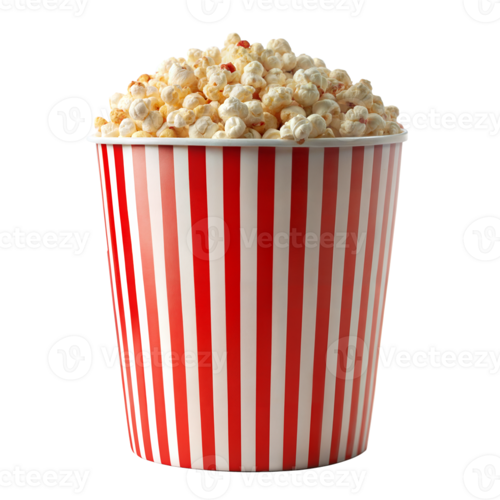 A bucket of popcorn ready for movie night png