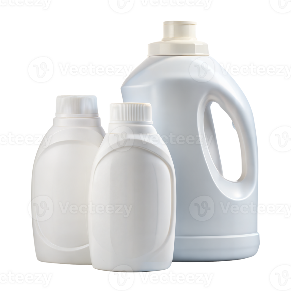 Different sizes of detergent bottles, arranged from small to large png